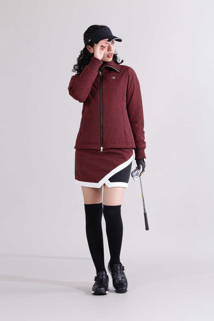 【直営店舗限定】マーブル柄 フルジップ 中綿 ブルゾン (WOMENS)