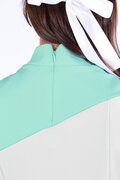 トリコット 半袖 モックネック ワンピース (WOMENS WORLD)