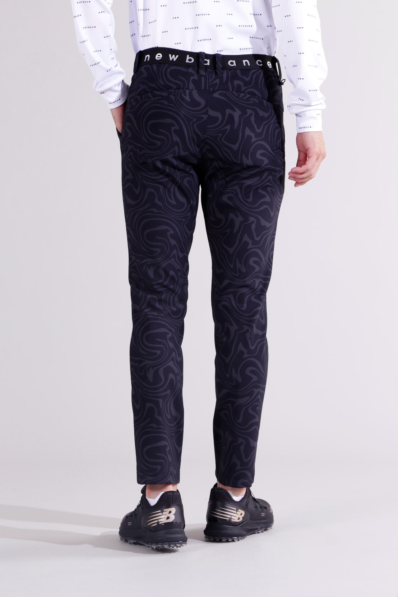 【直営店舗限定】マーブル柄 スリム ロングパンツ (MENS)