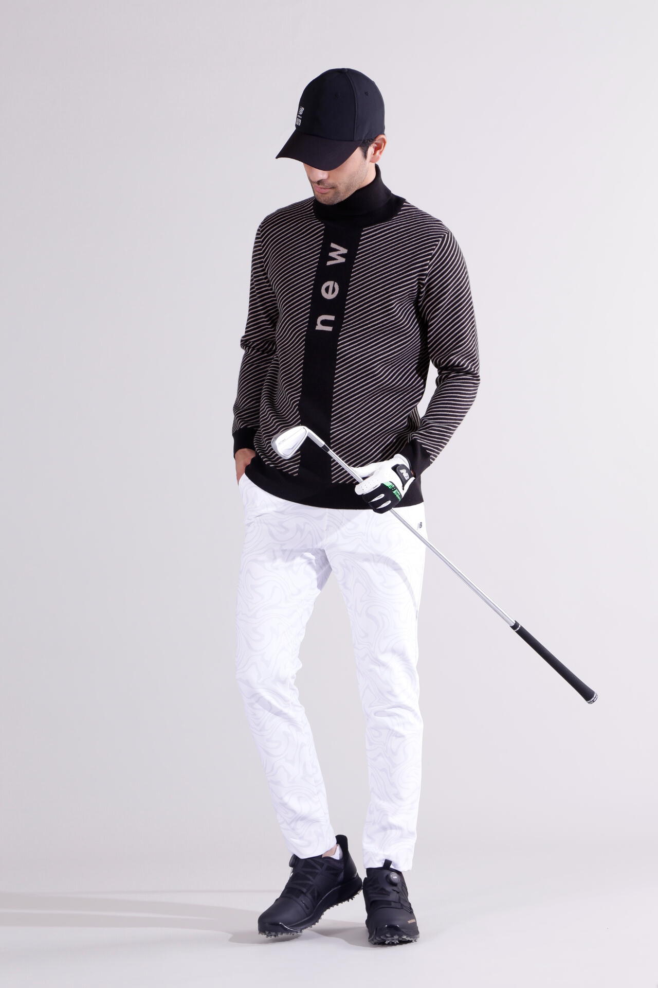 【直営店舗限定】マーブル柄 スリム ロングパンツ (MENS)