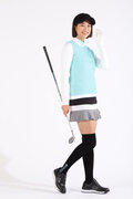 トリコロールカラー 裏起毛 中綿 スカート (WOMENS WORLD)