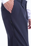 ストレッチ ワンタック ワイド ロングパンツ (MENS WORLD)