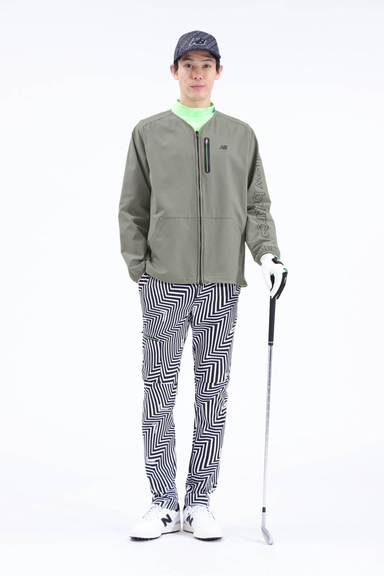 ゼブラ柄 スウェット スリム ロングパンツ (MENS)