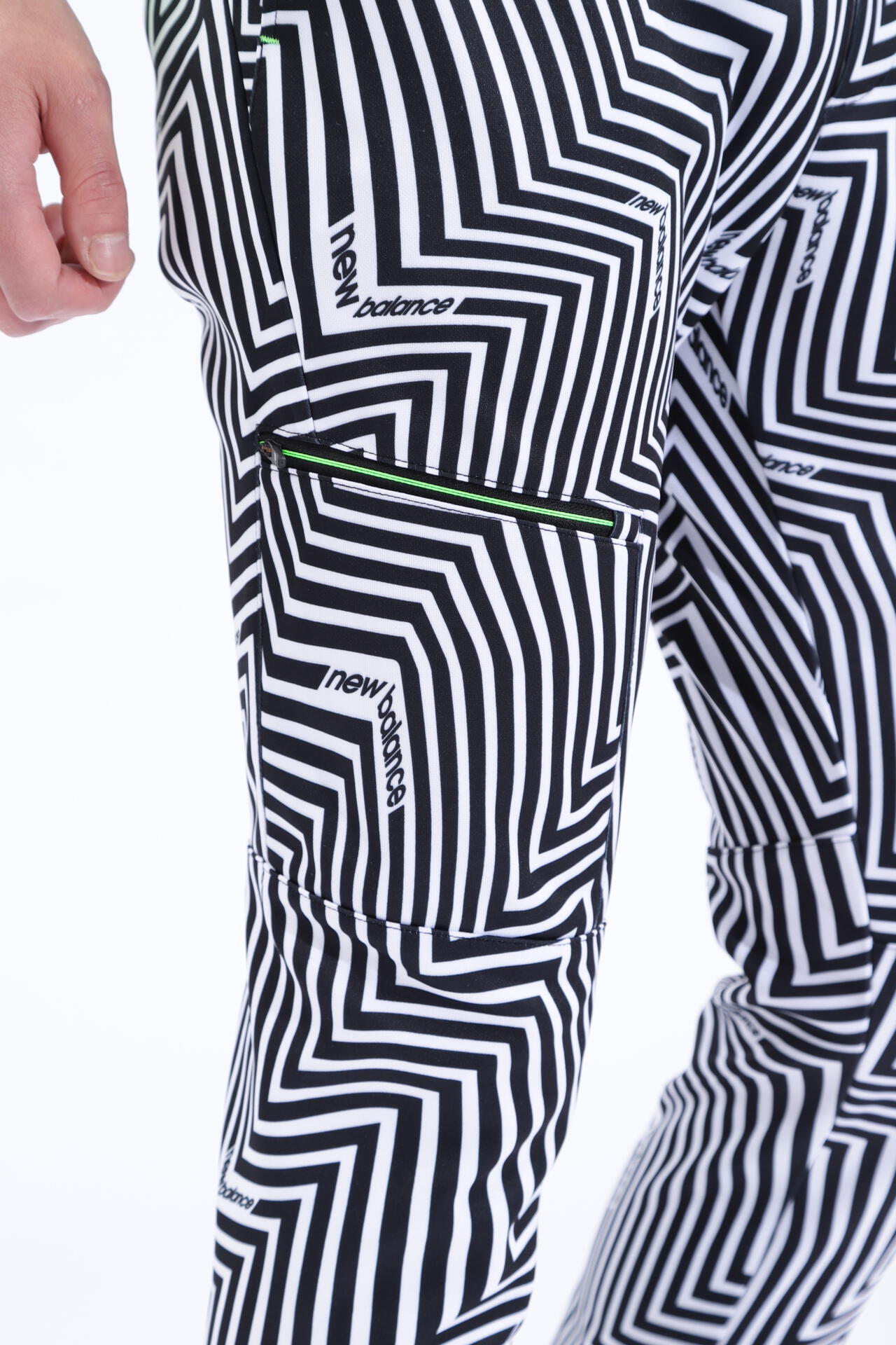 ゼブラ柄 スウェット スリム ロングパンツ (MENS)