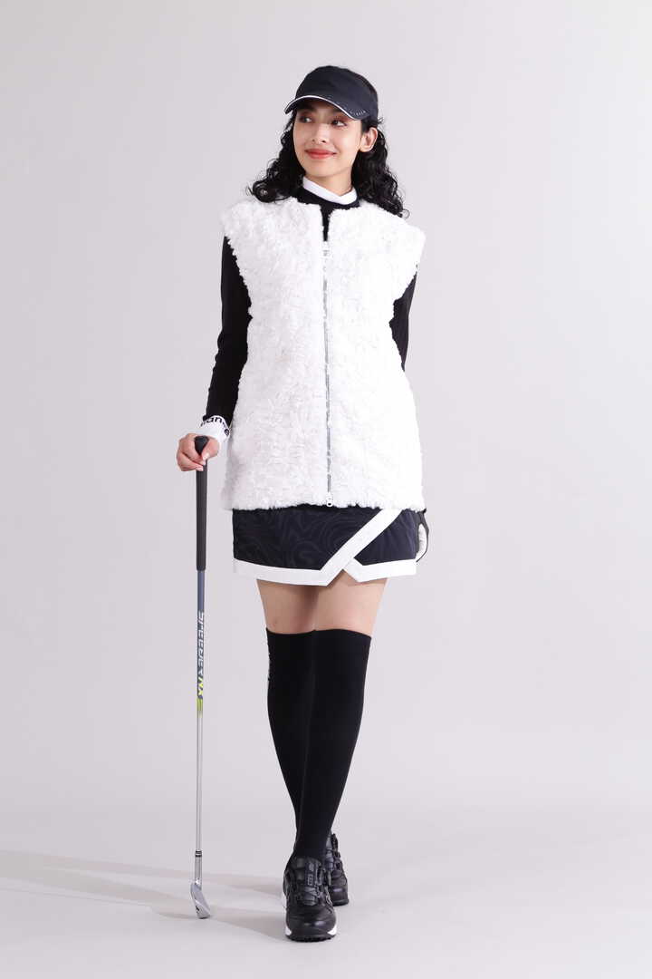 【直営店舗限定】防風ストレッチ総裏 フルジップ ファーベスト (WOMENS)