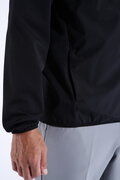 高密ツイルニット×タフタ スウェット ハーフジップ プルオーバー (MENS WORLD)