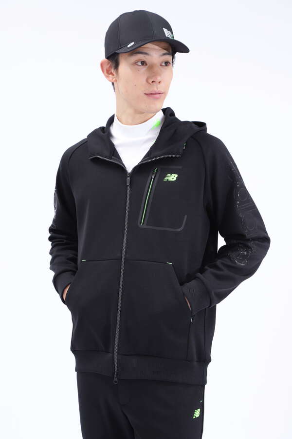 ダンボールニット裏起毛 スウェット フルジップ フーディー (MENS SPORT)