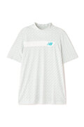 リフレクションボーダー 半袖 モックネック プルオーバー (MENS WORLD)