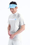 リフレクションボーダー 半袖 モックネック プルオーバー (MENS WORLD)