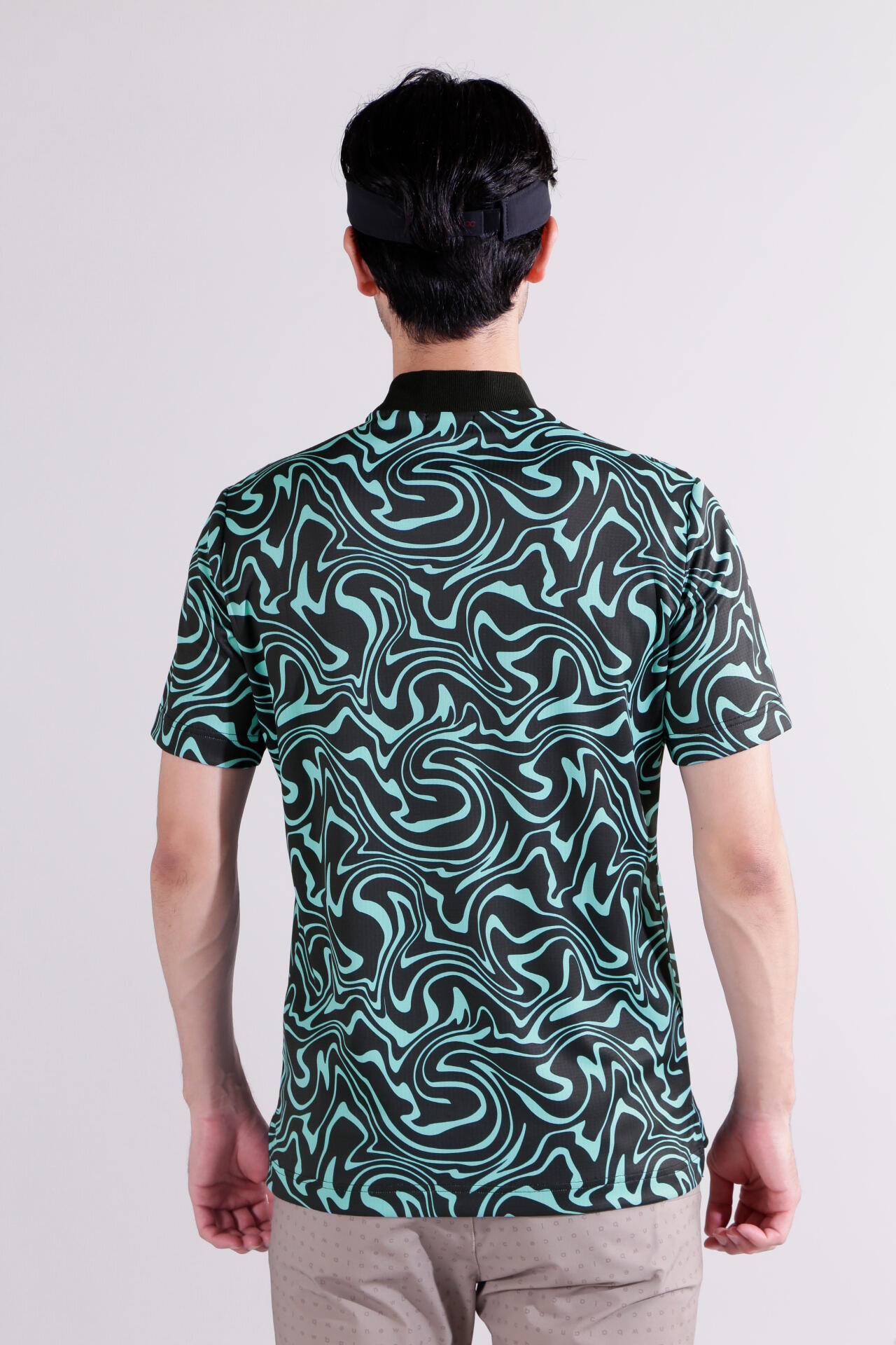 【直営店舗限定】マーブル 半袖 モックネック プルオーバー (MENS)
