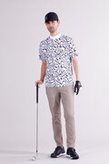 【直営店舗限定】マーブル 半袖 モックネック プルオーバー (MENS)