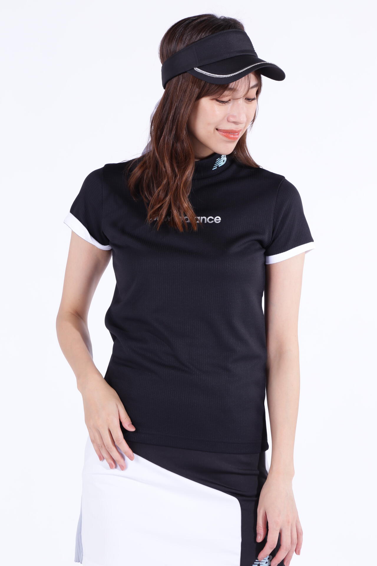 ドビーワッフル 半袖 モックネック プルオーバー (WOMENS WORLD)