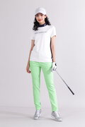 【直営店舗限定】ストレッチ ダブルクロス 半袖 モックネック プルオーバー (WOMENS)