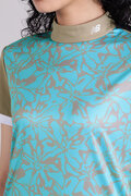 【直営店舗限定】ハイビスカス柄 半袖 モックネック プルオーバー (WOMENS)