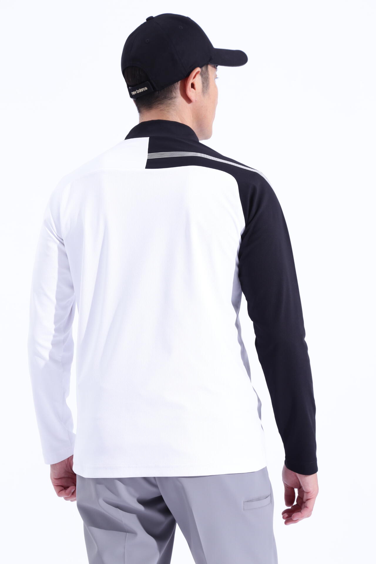 メッシュダブルウィーブ 長袖 モックネック プルオーバー (MENS WORLD)