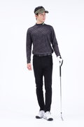 バイアスロゴ 長袖 モックネック プルオーバー (MENS SPORT)