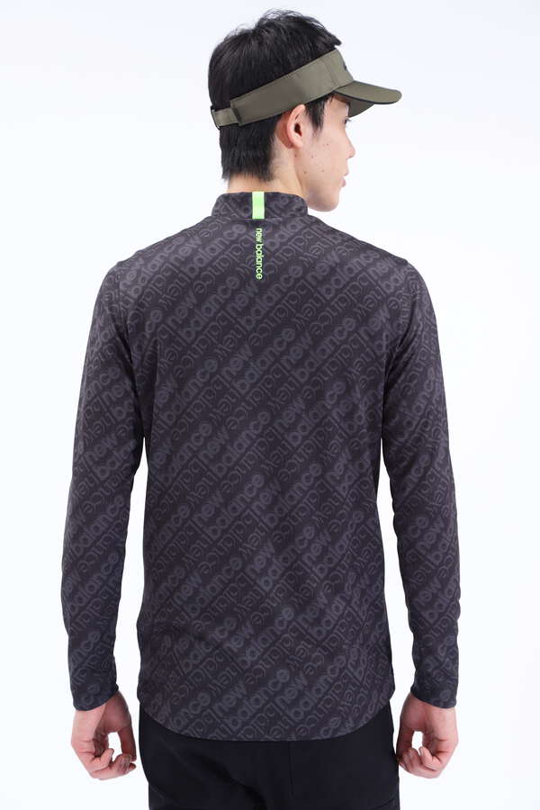 バイアスロゴ 長袖 モックネック プルオーバー (MENS SPORT)