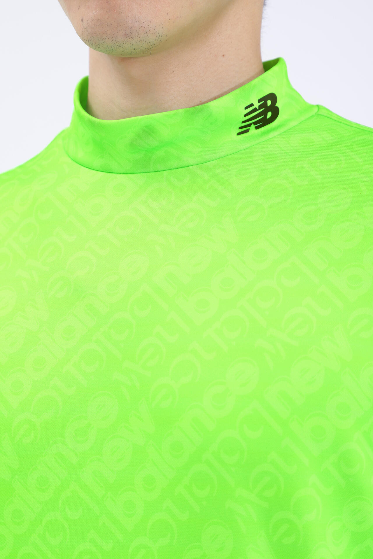 バイアスロゴ 長袖 モックネック プルオーバー (MENS SPORT)