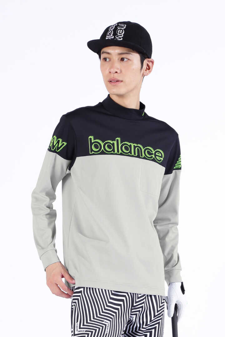 ストレッチ 長袖 モックネック プルオーバー (MENS SPORT)