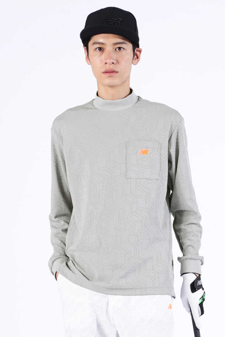 スタンディングロゴ 長袖 モックネック プルオーバー (MENS SPORT)