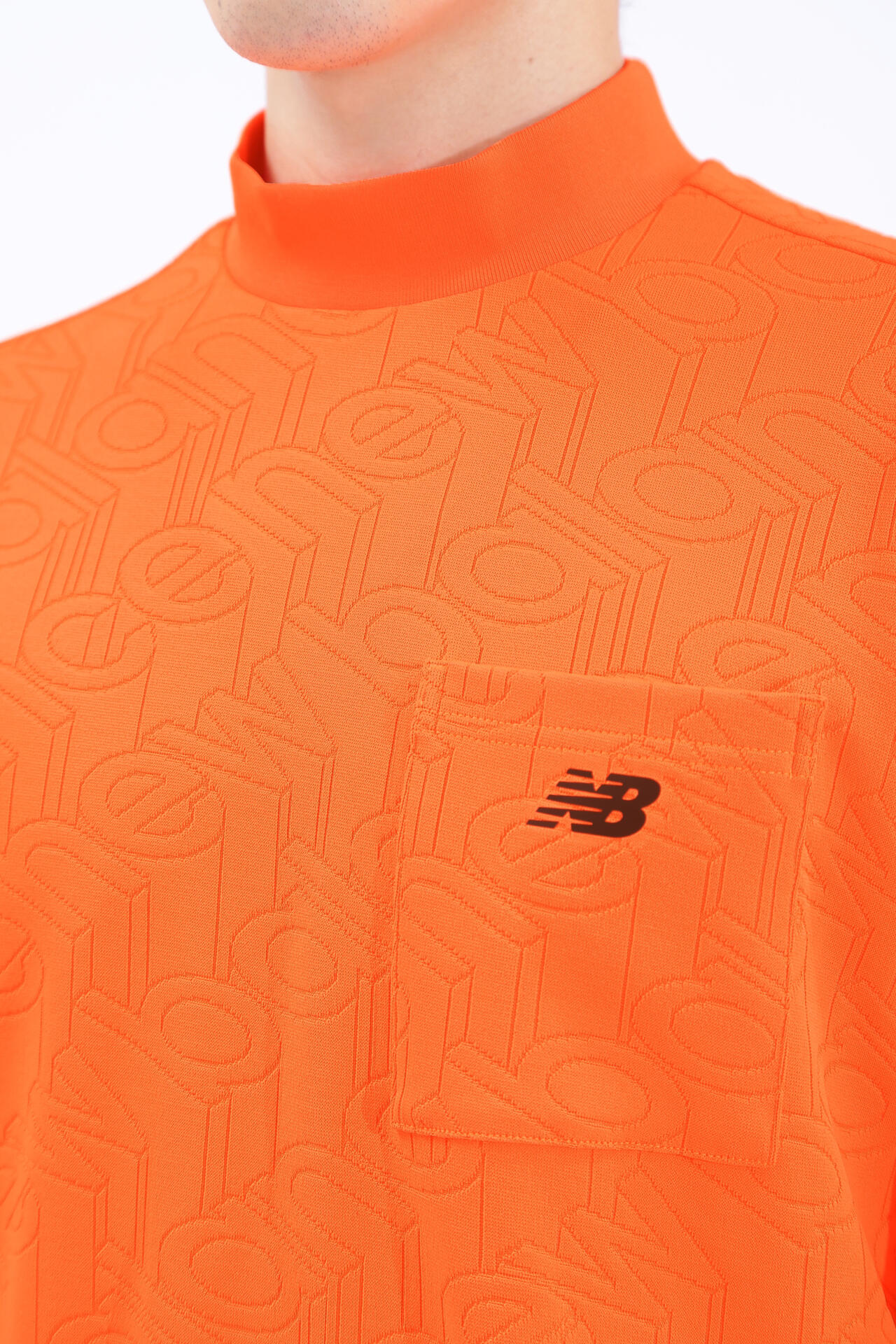 スタンディングロゴ 長袖 モックネック プルオーバー (MENS SPORT)