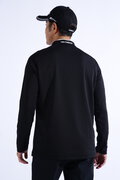 ボーダーキルト ハーフジップ モックネック プルオーバー (MENS WORLD)