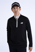 ボーダーキルト ハーフジップ モックネック プルオーバー (MENS WORLD)
