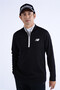 ボーダーキルト ハーフジップ モックネック プルオーバー (MENS WORLD)