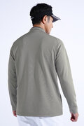 ボーダーキルト ハーフジップ モックネック プルオーバー (MENS WORLD)