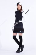 スムース裏ドビーボーダー 長袖 モックネック プルオーバー (WOMENS WORLD)