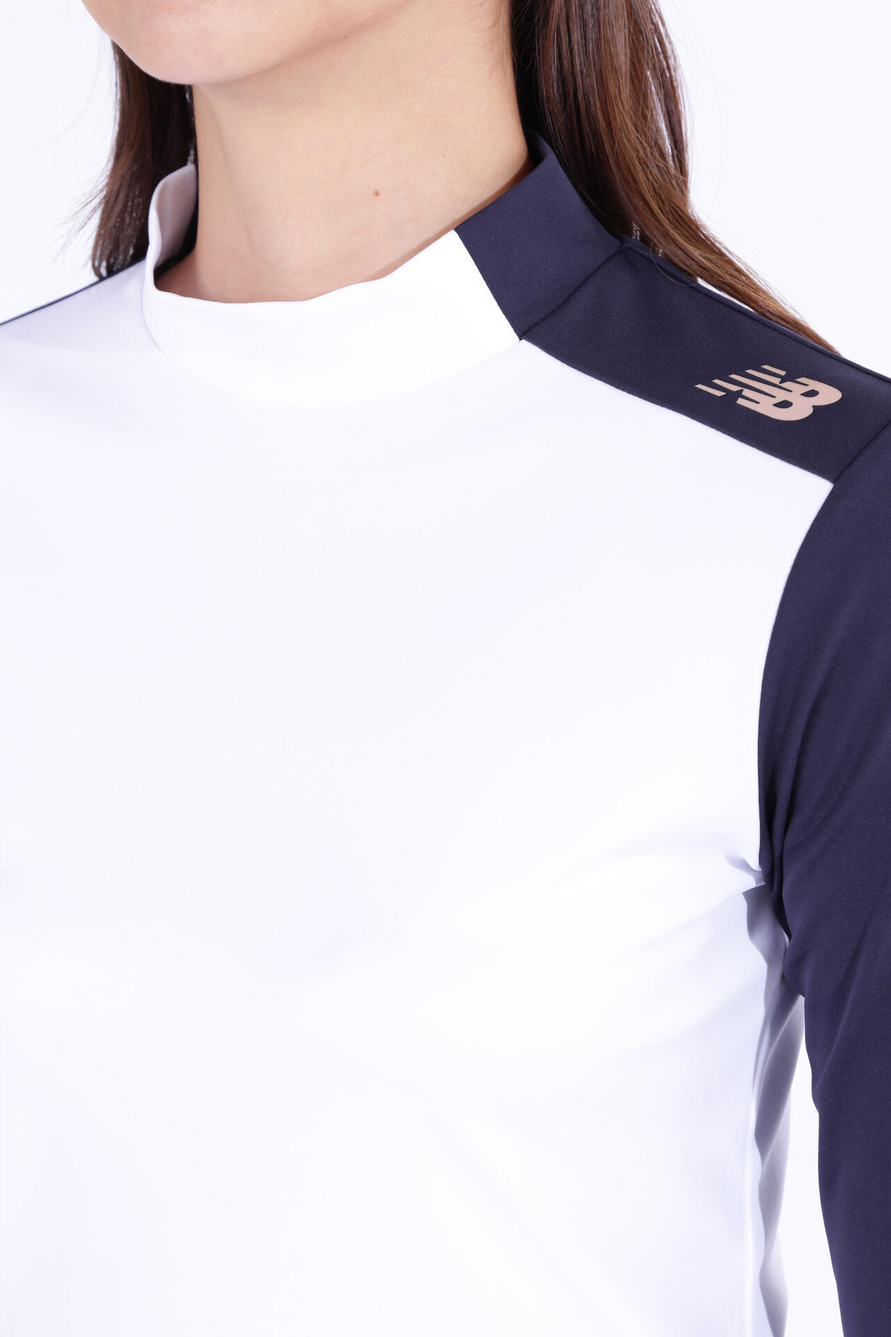 スムース裏ドビーボーダー 長袖 モックネック プルオーバー (WOMENS WORLD)