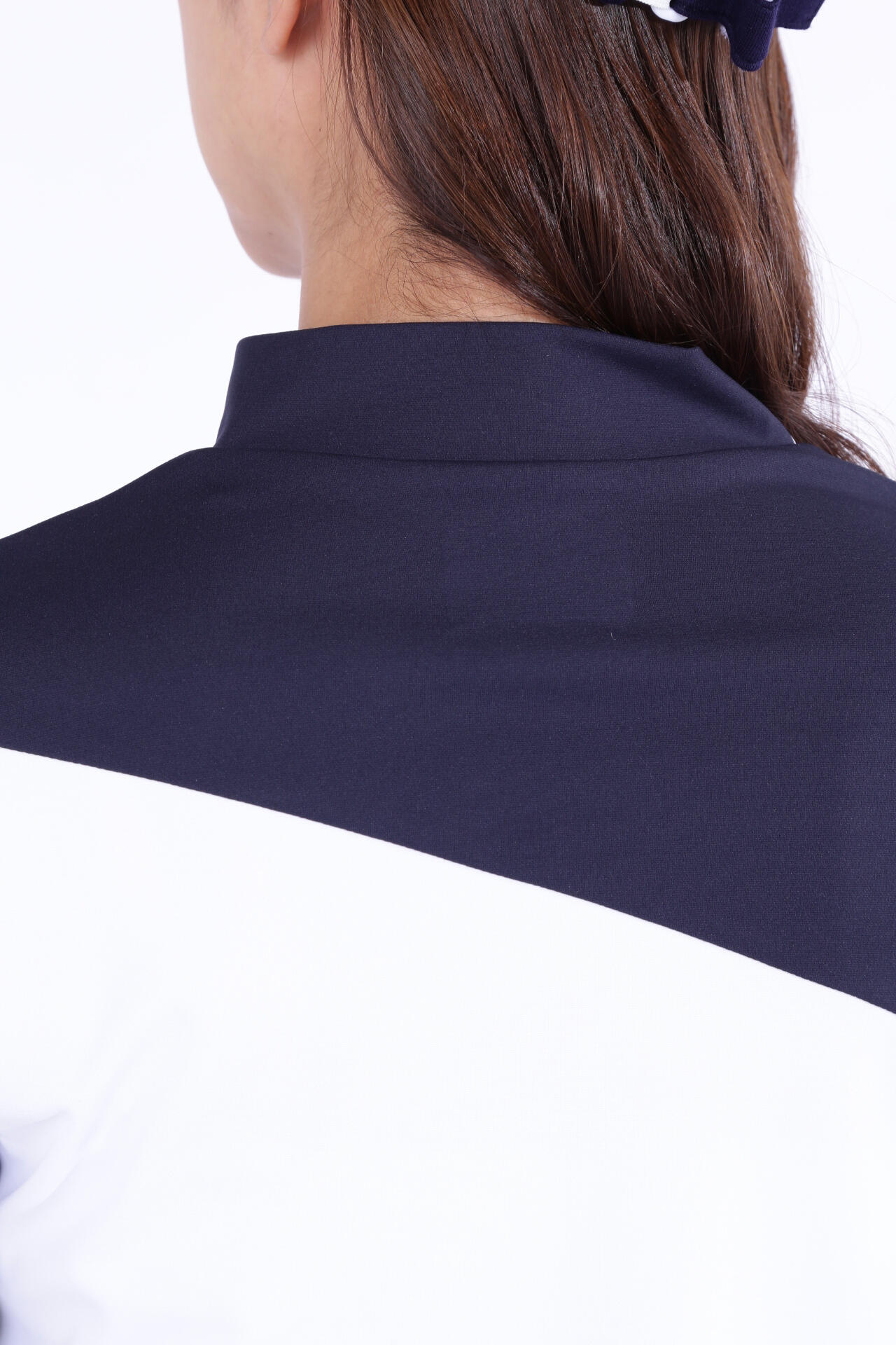スムース裏ドビーボーダー 長袖 モックネック プルオーバー (WOMENS WORLD)