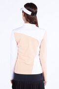 スムース裏ドビーボーダー 長袖 モックネック プルオーバー (WOMENS WORLD)