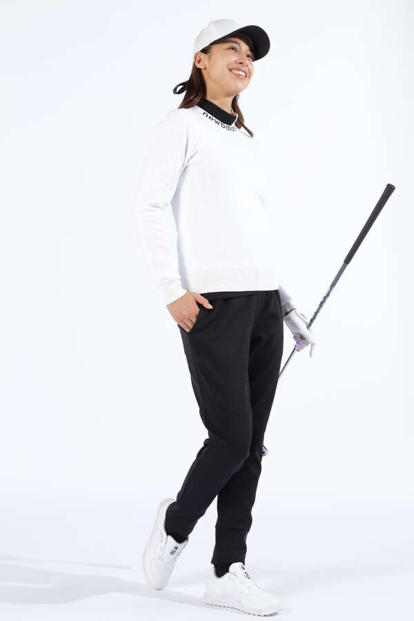 ダブルフェイス裏起毛 長袖 モックネック プルオーバー (WOMENS SPORT)