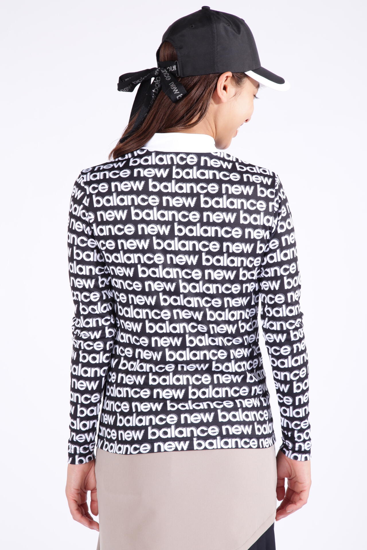 ボーダーシャドーロゴ 裏起毛 長袖 モックネック プルオーバー (WOMENS SPORT)