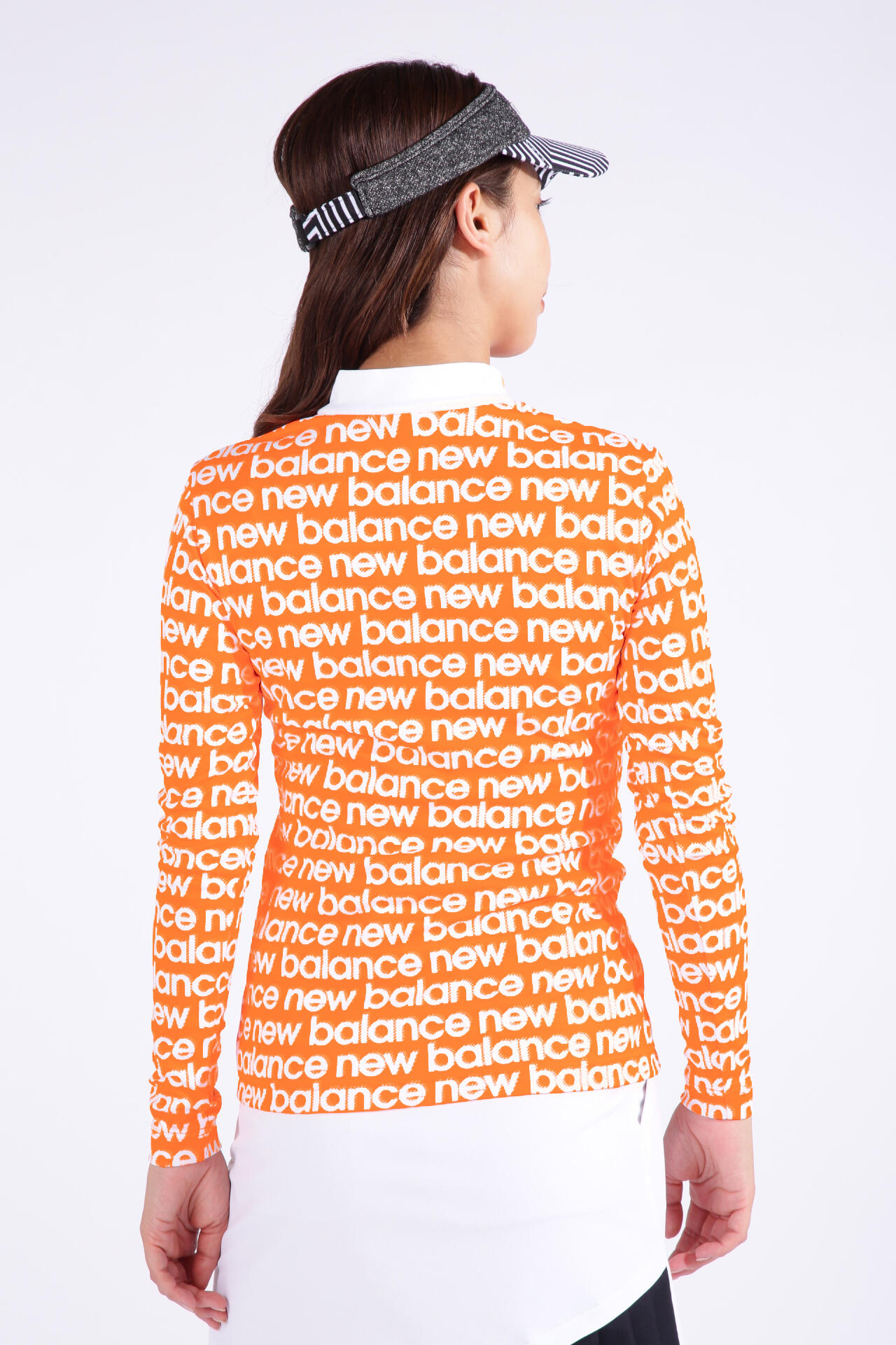 ボーダーシャドーロゴ 裏起毛 長袖 モックネック プルオーバー (WOMENS SPORT)