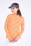 ボーダーシャドーロゴ 裏起毛 長袖 モックネック プルオーバー (WOMENS SPORT)