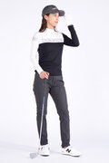 シルバーロゴ 長袖 モックネック プルオーバー (WOMENS SPORT)