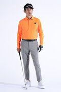 スムース裏ドビーボーダー 長袖 カラーシャツ (MENS WORLD)