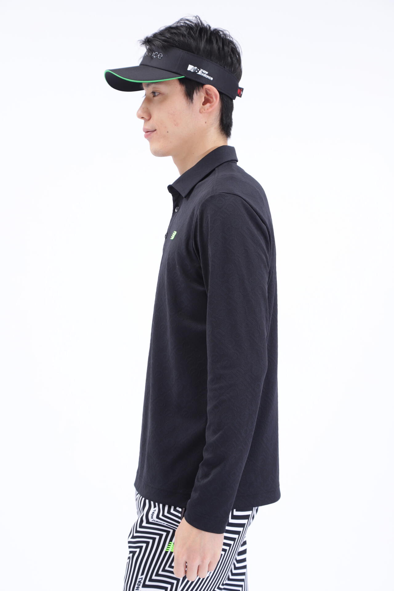 バイアスロゴ 長袖 カラーシャツ (MENS SPORT)
