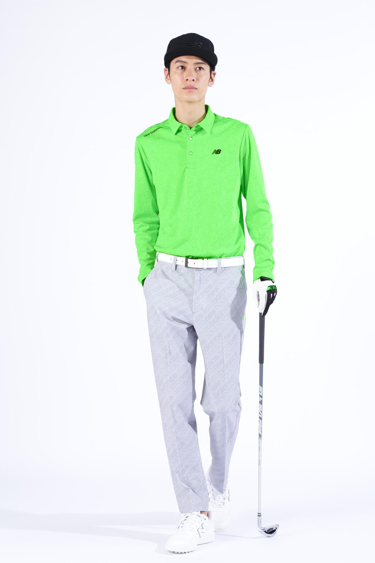 バイアスロゴ 長袖 カラーシャツ (MENS SPORT)