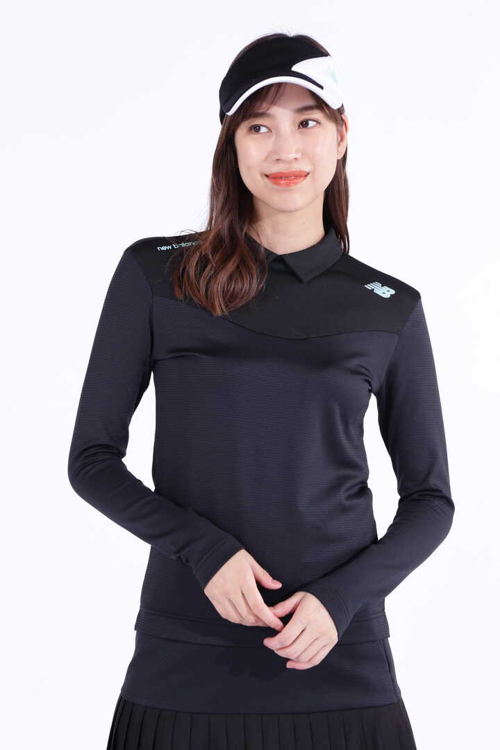 ダブルウィーブ×スムース 長袖 バックジップ カラーシャツ (WOMENS WORLD)
