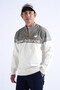 ハーフジップ スタンドネック ニット プルオーバー (MENS WORLD)