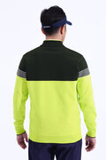 ハーフジップ スタンドネック ニット プルオーバー (MENS WORLD)