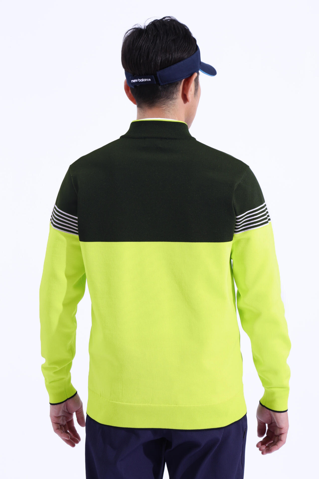 ハーフジップ スタンドネック ニット プルオーバー (MENS WORLD)