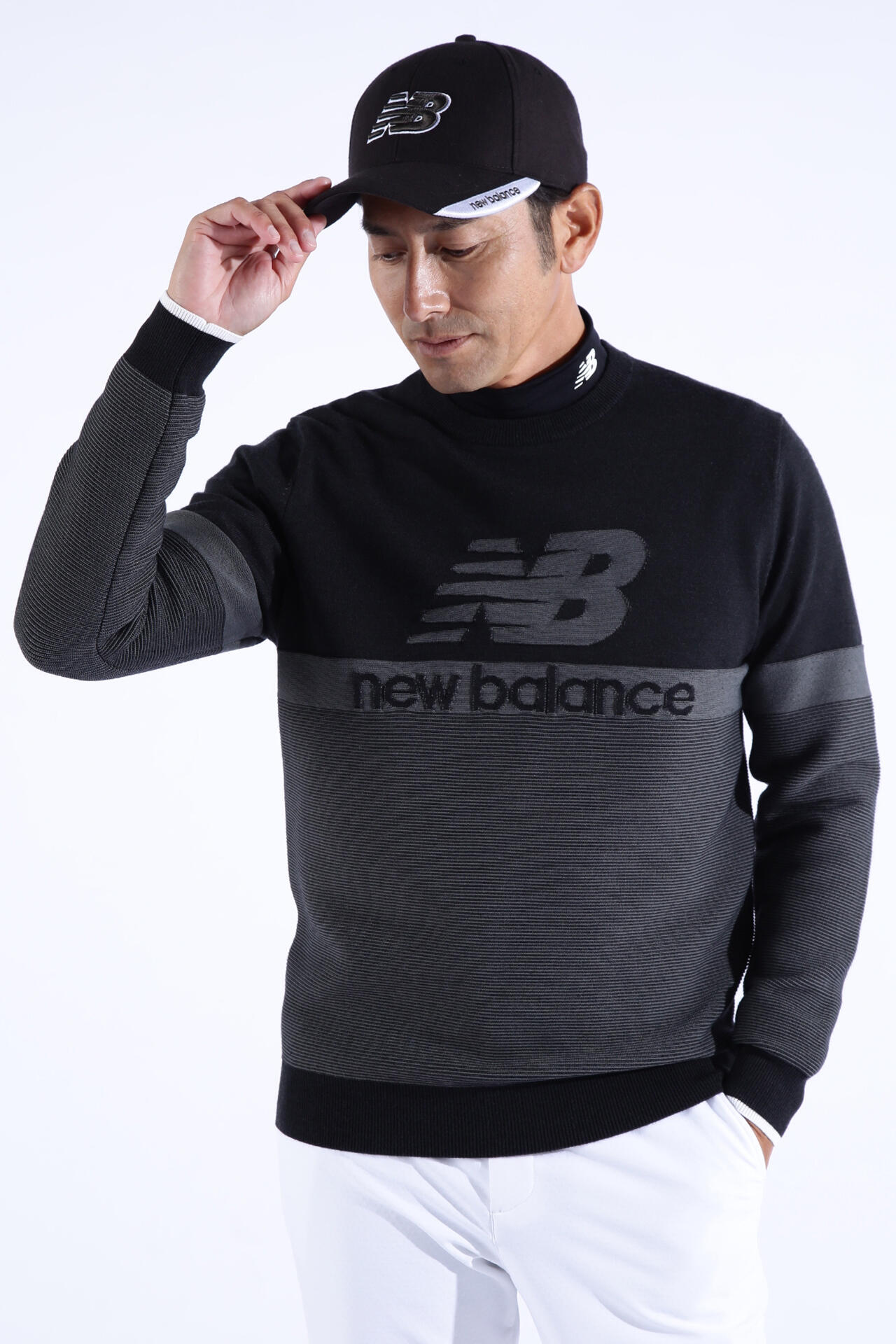 new balance golf】遠赤外線蓄熱保温 クルーネック ニット プル