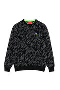 スタンディングロゴ クルーネック ニット プルオーバー (MENS SPORT)