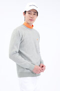 スタンディングロゴ クルーネック ニット プルオーバー (MENS SPORT)