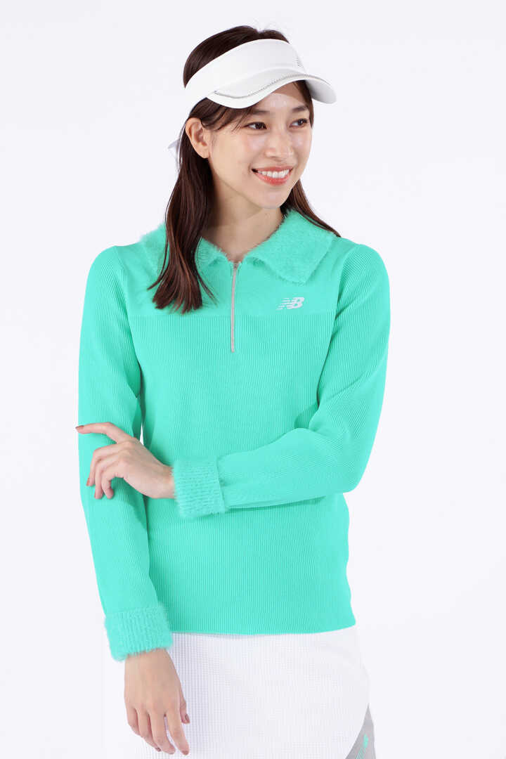 ハーフジップ ニット プルオーバー (WOMENS WORLD)