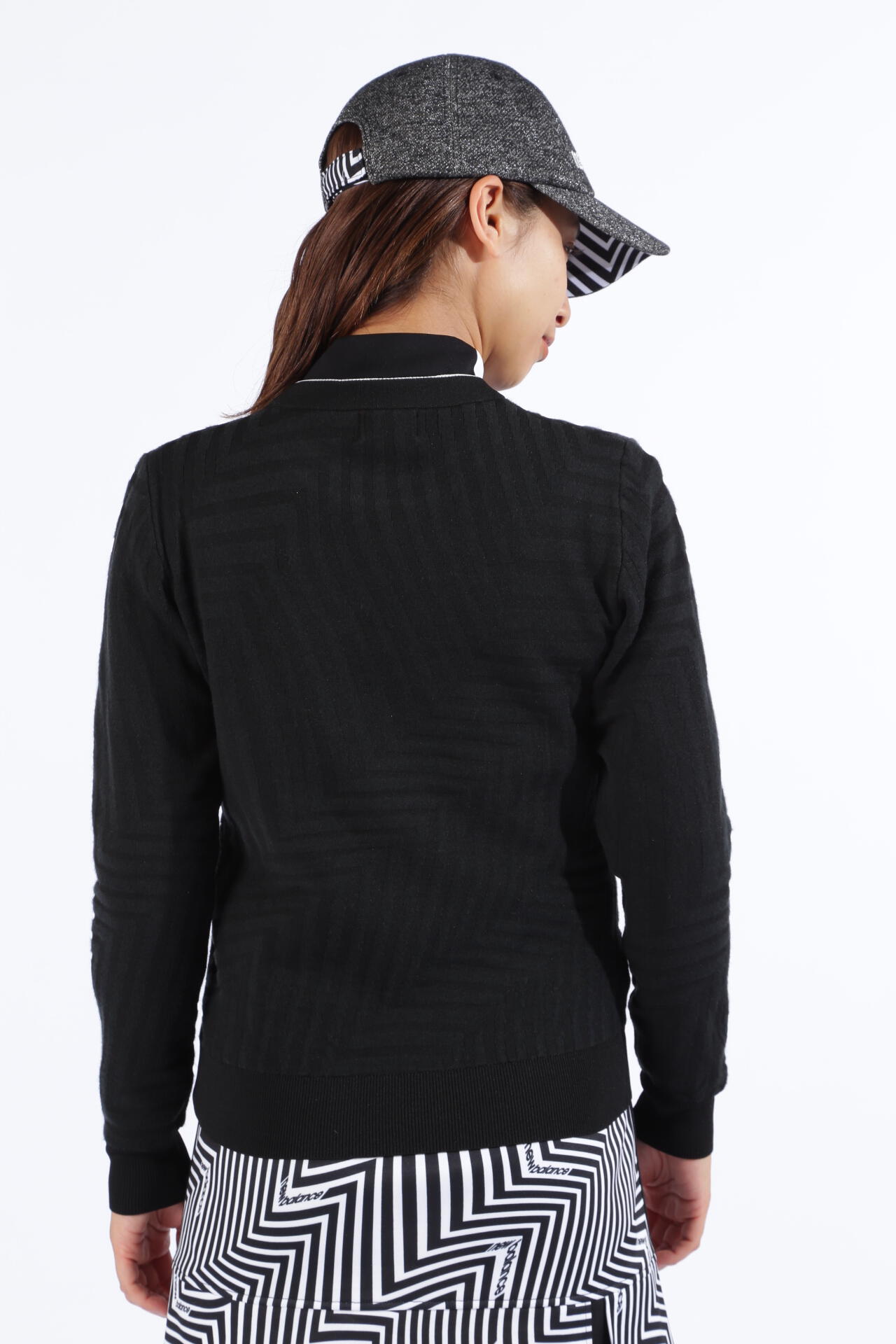 ゼブラ柄 クルーネック ニット プルオーバー (WOMENS SPORT)